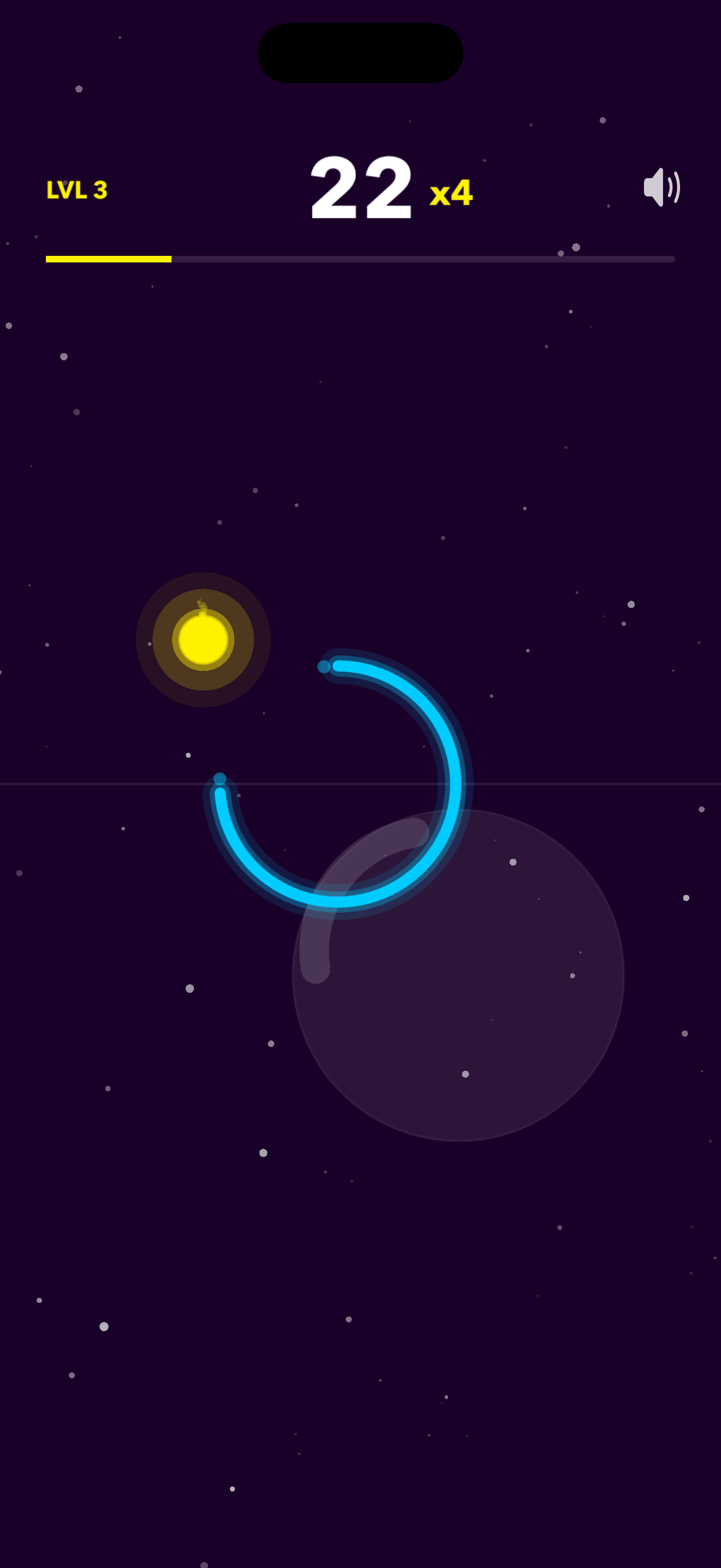 Gapshot gameplay — dot passing through rotating ring
